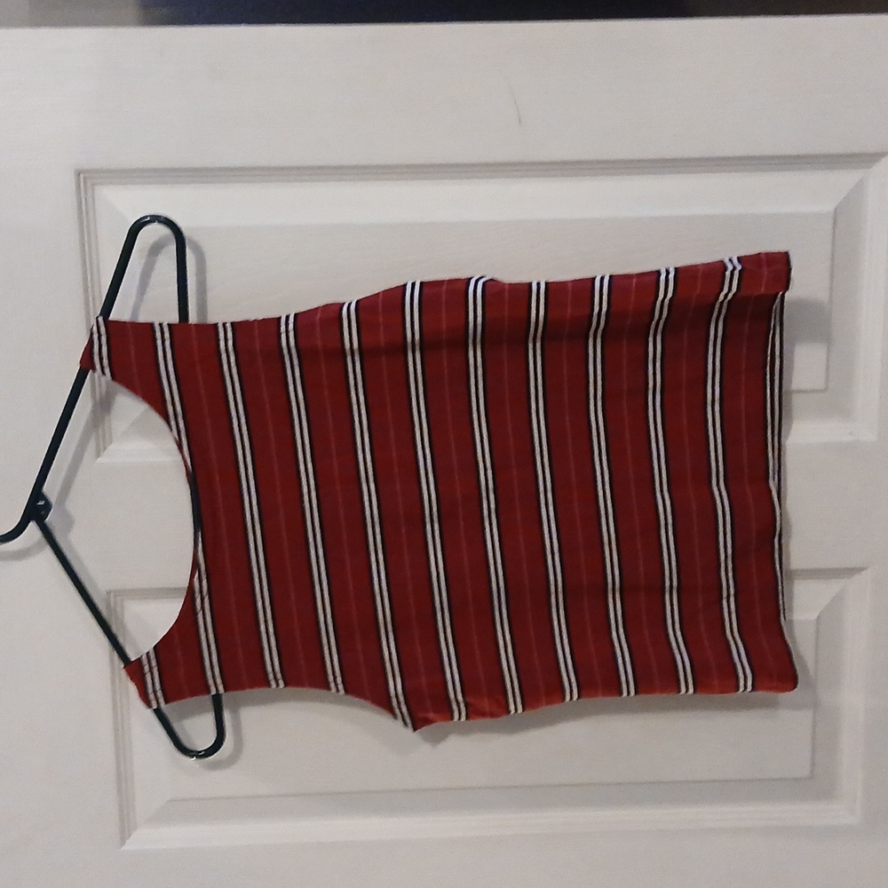 Stripped shirt.